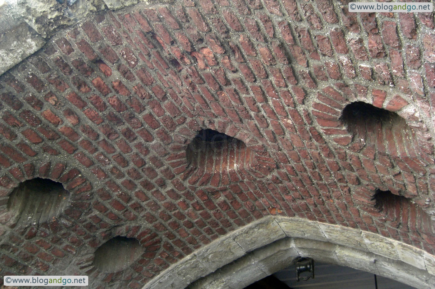 Deal Castle - Murder holes above the entrance